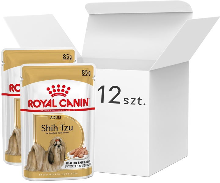 Вологий корм для собак Royal Canin Shih Tzu Adult для здорової шкіри та шерсті, паштет 12 x 85 г (9003579013694) - зображення 1