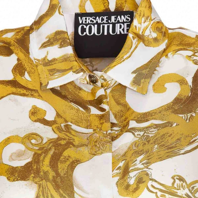 Koszula damska Versace Jeans Couture vjc76hal201ns407g03 44 Biały/Żółty (8052019658613) - obraz 5