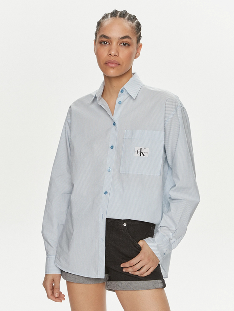 Сорочка жіноча Calvin Klein Jeans ckj20j222610cez M Блакитна (8720109317442) - зображення 1