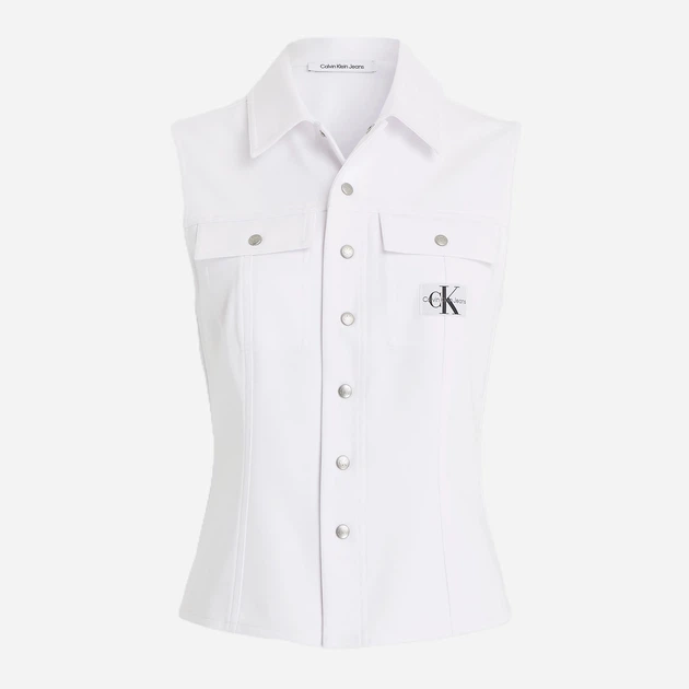 Сорочка жіноча Calvin Klein Jeans ckj20j223390yaf XS Біла (8720109340020) - зображення 5
