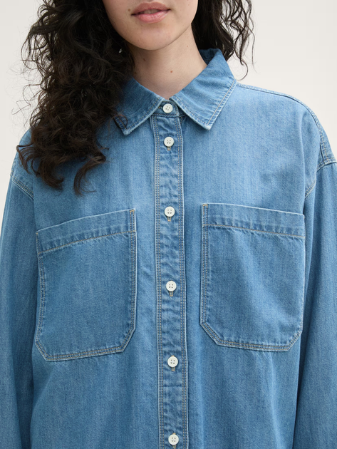 Koszula damska jeansowa Tom Tailor 1043118 XS Niebieska (4068127254689) - obraz 4