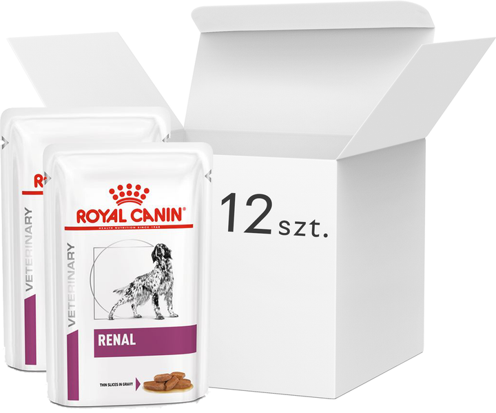 Вологий корм для собак при нирковій недостатності Royal Canin Renal в тонких скибочках 12 x 100 г (9003579016800) - зображення 1