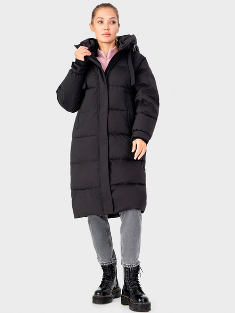 Пуховик зимний длинный женский Avecs 70528/1 2XL Черный (AV2000000138640) 