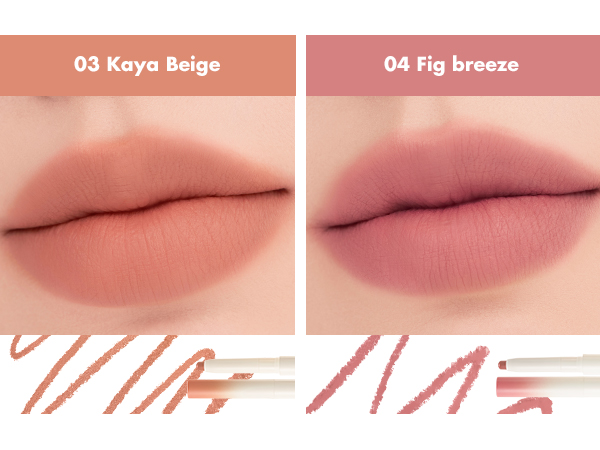 Матовый карандаш для губ в персиково-бежевом оттенке Rom&nd Lip Mate Pencil No.03 Kaya Beige, 0.5 г - изображение 3