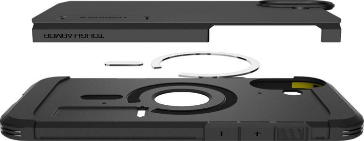Etui Spigen Tough Armor MAG Apple iPhone 16 6.1" MagSafe czarny/black ACS08216 (8809971231114) - obraz 8