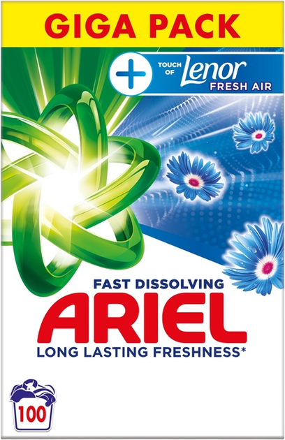 Proszek do prania Ariel Touch Of Lenor Fresh Air uniwersalny 5.5 kg (8006540940815) - obraz 1