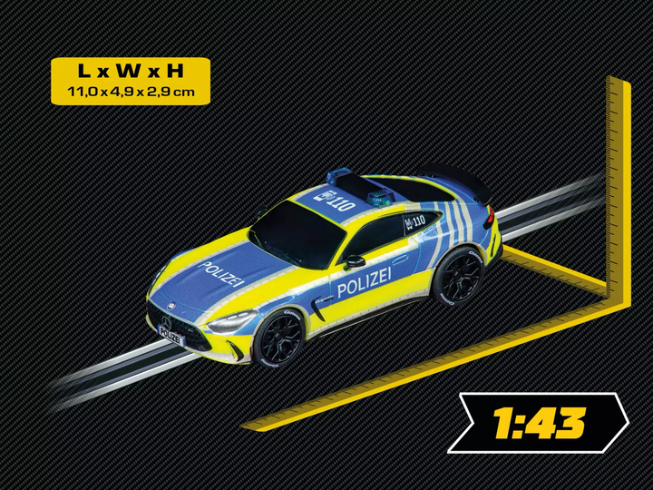 Автомобіль Carrera Go!!! AMG Mercedes GT Polizei (4007486642546) - зображення 3