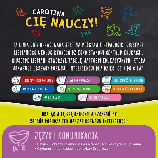 Навчальний набір Lisciani Carotina cię nauczy! 10 ігор з читання та письма 102839 (8008324106554) - зображення 9