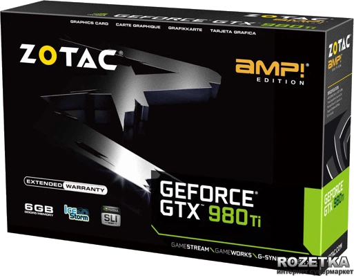Видеокарта Zotac PCI-Ex GeForce GTX 980 Ti AMP! 6144MB GDDR5