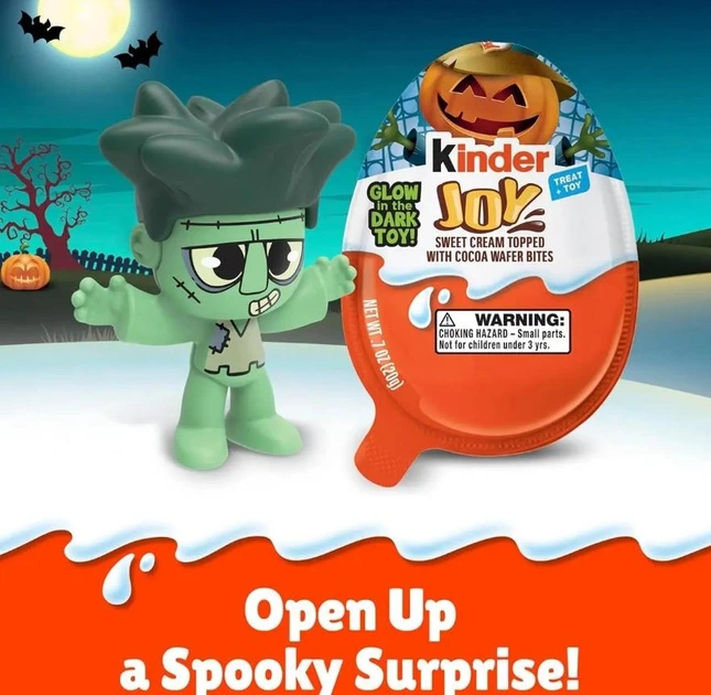 Набор шоколадных яиц Ferrero Kinder Joy Halloween Party Fun Egg 12шт х 20 г - изображение 2