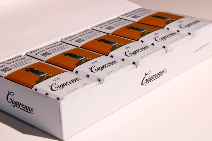Блок сигарет Cigaronne Super Slims White x 10 пачек (4850008001020) - изображение 2