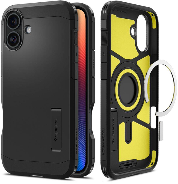 Панель Spigen Tough Armor MAG Apple iPhone 16 Plus 6.7" MagSafe Чорна/black ACS08085 (8809971230001) - зображення 3