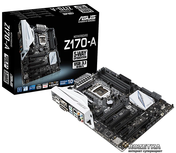 Материнская плата Asus Z170-A (s1151, Intel Z170, PCI-Ex16) – фото