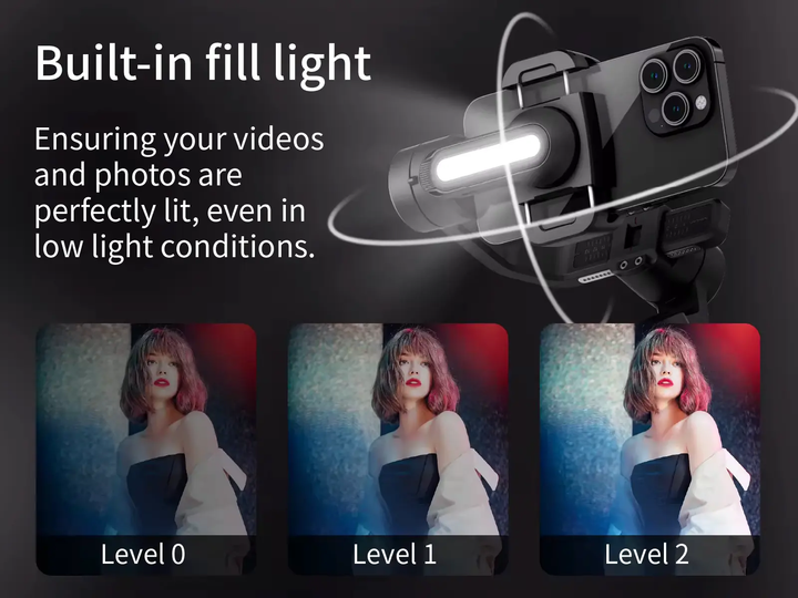Стабілізатор ручний стедікам 3-х осьовий для телефону Aochuan Professional Gimbal Stabilizer Smart S2 Black - зображення 12