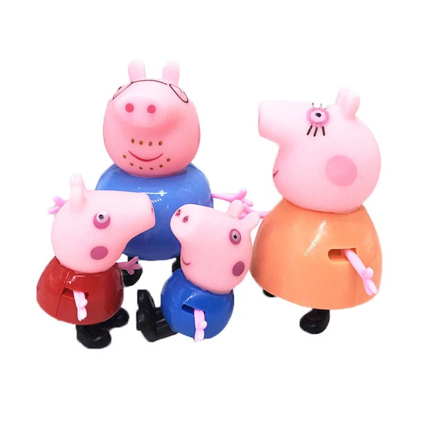Набір фігурок Свинка Пеппа. Ігрові фігурки Peppa Pig 4 шт. Порося Джордж, Папа Свин, Мама Свинка (II) 26291 - зображення 3