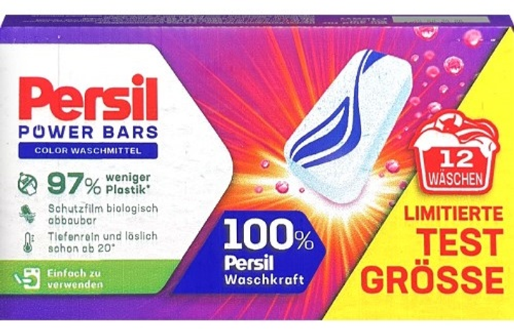 Таблетки для прання Persil Power Bars для кольорових речей 12 шт (4015200030234) - зображення 1