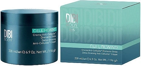Антицелюлітний детокс дренажний крем - DIBI Milano Cell Rewind Detox Draining Anti-Cellulite Cream 200ml (1047462-31106352) - Фото 1 Антицелюлітний детокс дренажний крем - DIBI Milano Cell Rewind Detox Draining Anti-Cellulite Cream 200ml (1047462-31106352) - зображення 1