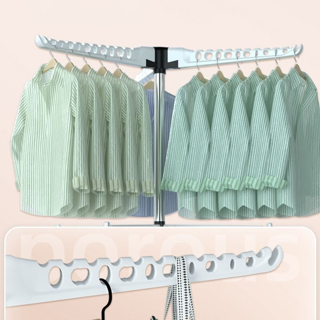Сушарка для одягу підлогова FOLDING складна вертикальна сушка для білизни універсальна з плічками (АК-5658) - Фото 5 Сушарка для одягу підлогова FOLDING складна вертикальна сушка для білизни універсальна з плічками (АК-5658) - зображення 5