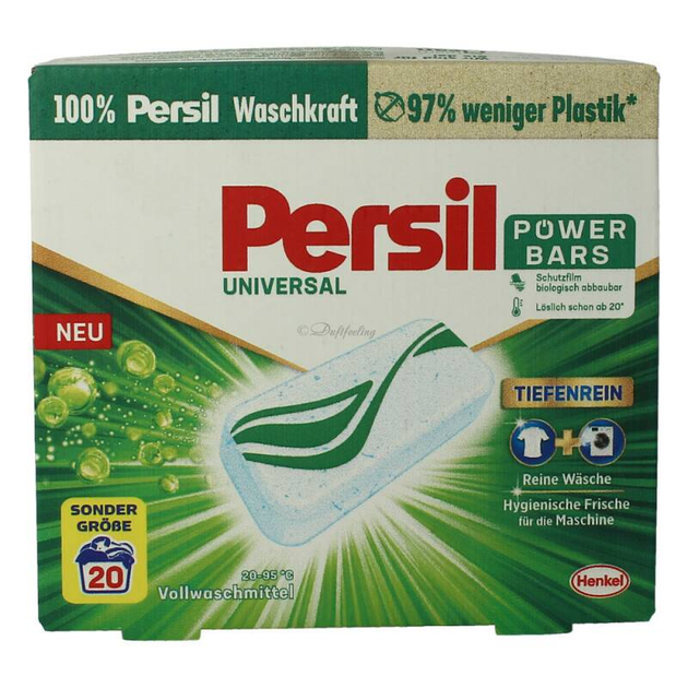 Tabletki do prania Persil Power Bars Uniwersalne 20 szt (4015200031538) - obraz 1