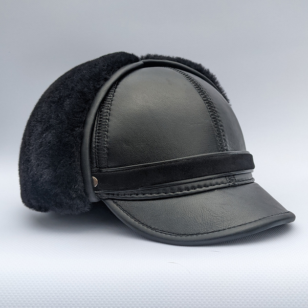 Шапка ушанка из овчины и натуральной кожи 61-62 от продавца: Just_hat ...
