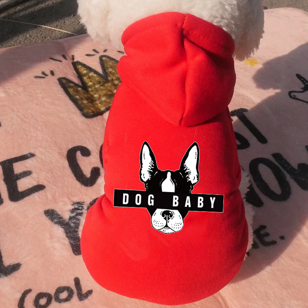 Толстовка для собак на флісі Dog baby червоного кольору розмір S - зображення 2