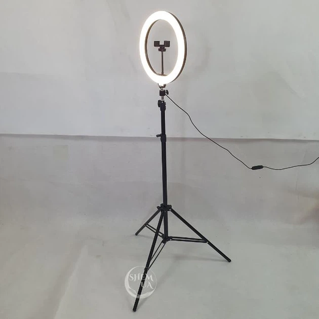 Кільцева LED лампа зі штативом 2м RING FILL LIGHT 30см свтлодіодна від USB селфі кольцо - QX-300T - зображення 5