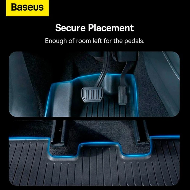 Комплект автоковриков в салон Baseus T-Space Series 3-Piece Floor Mat for Tesla Model Y - изображение 6