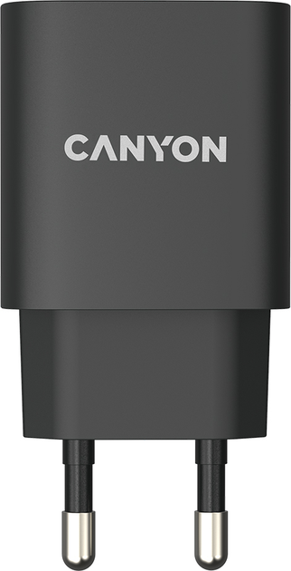 Мережевий зарядний пристрій Canyon H-20-02 PD 20W USB-C Black (CNE-CHA20B02) - зображення 2