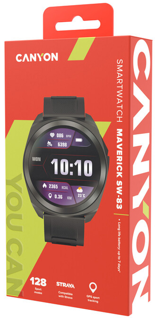 Смарт-годинник Canyon Maverick SW-83 GPS Black (CNS-SW83BB) - зображення 7