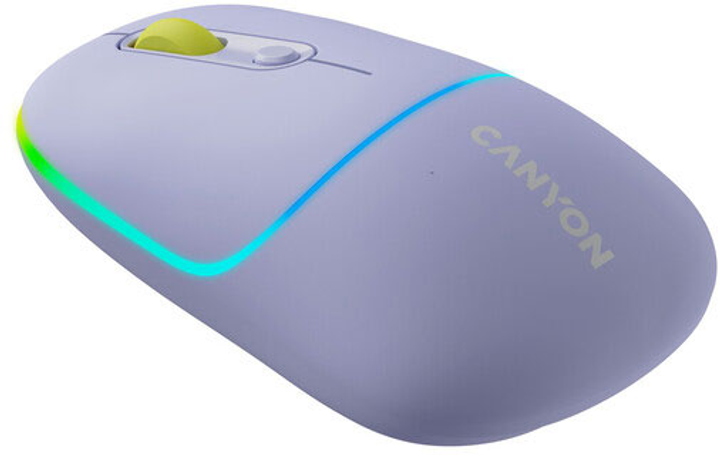 Миша Canyon MW-22 Dual Band RGB Wireless Mountain Lavender (CNS-CMSW22ML) - зображення 3