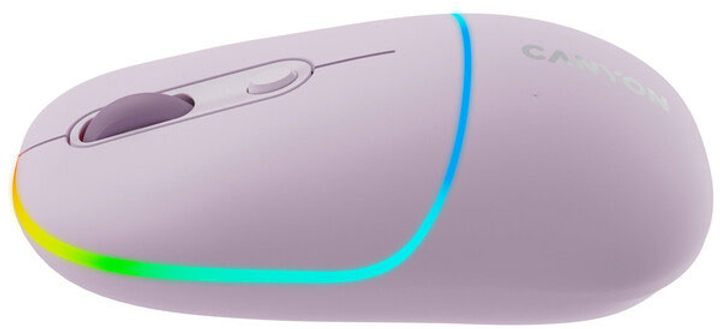 Миша Canyon MW-22 Dual Band RGB Wireless Pearl Rose (CNS-CMSW22PR) - зображення 5