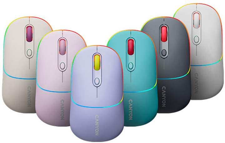 Mysz Canyon MW-22 Dual Band RGB Wireless Dark Grey (CNS-CMSW22DG) - obraz 7