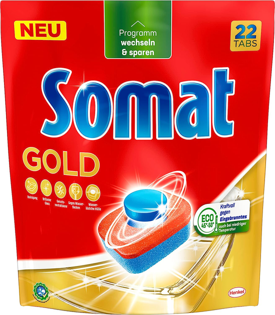 Tabletki do zmywarki Somat Gold 22 szt (4015200030975) - obraz 1