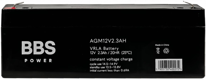 Akumulator BBS Power AGM12V2.3AH AGM VRLA 12 V 2.3 Ah - obraz 2