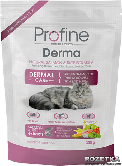 Сухой корм для длинношерстных кошек Profine Cat Derma 0.3 кг ...