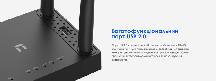 Резервний інтернет в квартиру Wi-Fi роутер Netis N5 + 4G модем Ergo W023-CRC9 - изображение 5