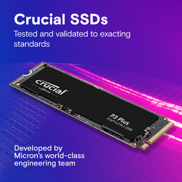 SSD диск Crucial P3 Plus 1000GB 3D NAND NVMe PCIe 4.0 x4 M.2 SSD Tray (без упаковки) (CT1000P3PSSD8T) - зображення 5