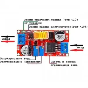 Преобразователь понижающий XL4015 5A с регулировкой напряжения и тока. DC-DC Step Down - Фото 2 Преобразователь понижающий XL4015 5A с регулировкой напряжения и тока. DC-DC Step Down - изображение 2