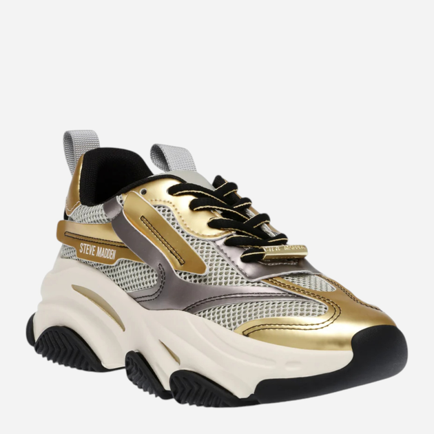 Sneakersy damskie do kostki Steve Madden Possession-E Sneaker SM19000033-IP2 38 23.8 cm Szary/Złocisty (8720857460797) - obraz 2