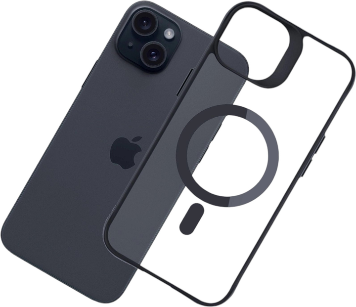 Панель 3MK Satin Armor MagCase для Apple iPhone 15 Plus Black + Transparent (5903108563826) - зображення 4