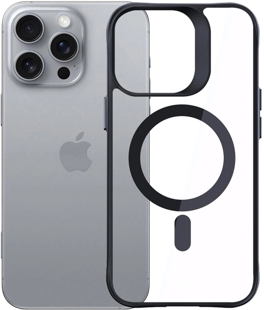 Etui 3MK Satin Armor MagCase do Apple iPhone 16 Pro Max Black + Transparent (5903108586603) - obraz 5