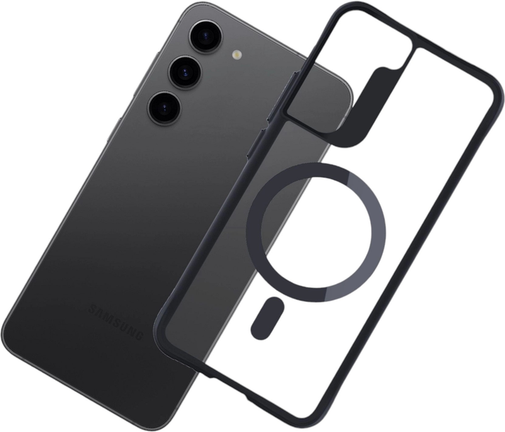 Панель 3MK Satin Armor MagCase для Samsung Galaxy S23 Plus Black + Transparent (5903108563888) - зображення 4