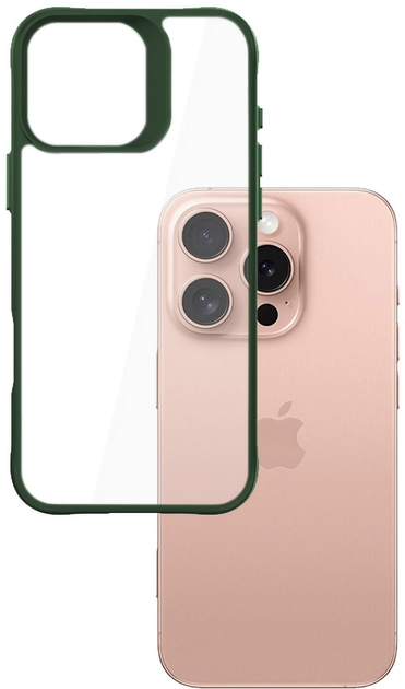 Панель 3MK Satin Armor Case+ для Apple iPhone 16 Pro Max Green + Transparent (5903108592734) - зображення 1