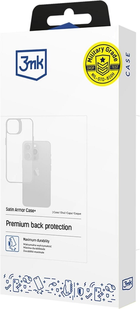 Etui 3MK Satin Armor Case+ do Apple iPhone 16 Pro Black + Transparent (5903108586559) - obraz 2