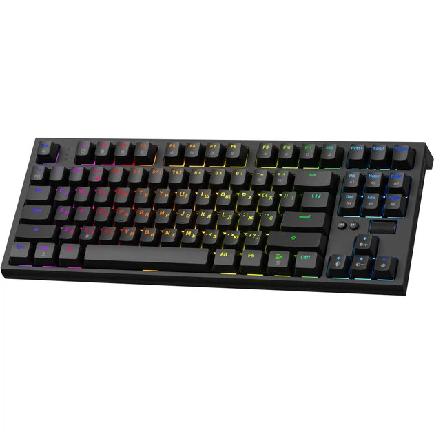 Клавиатура GamePro MK180B Hot-Swap Red Swich RGB USB UA Black (MK180B) - изображение 11