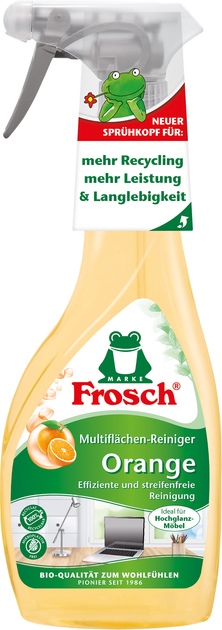 Uniwersalny środek czyszczący do gładkich powierzchni Frosch Orange 500 ml (4001499961540) - obraz 1