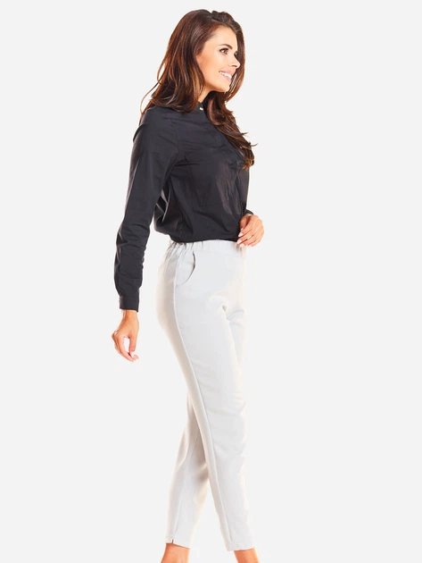 Bluzka damska elegancka Awama A249 S Czarna (5902360525948) - obraz 6