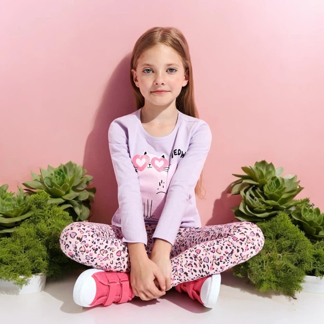 Легінси для дівчинки Fashion 54403-P 98 Рожевий - Фото 5 Легінси для дівчинки Fashion 54403-P 98 Рожевий - изображение 5