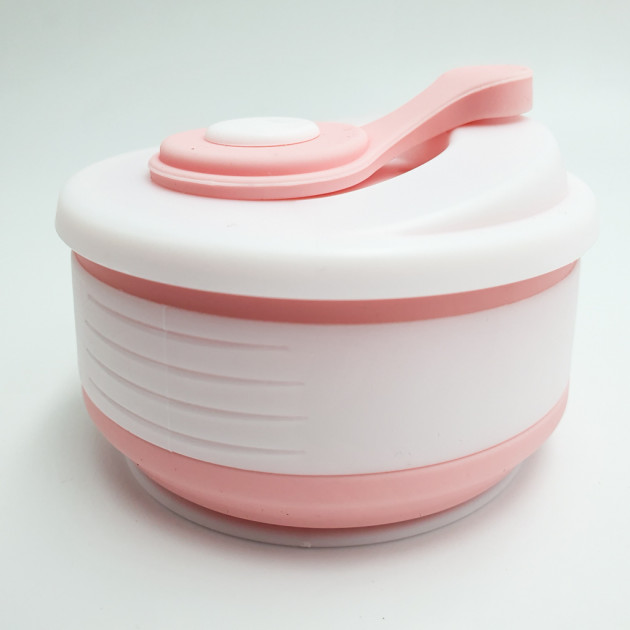 Стакан складной силиконовый Collapsible Coffee Cup чашка 350мл розовый - изображение 2