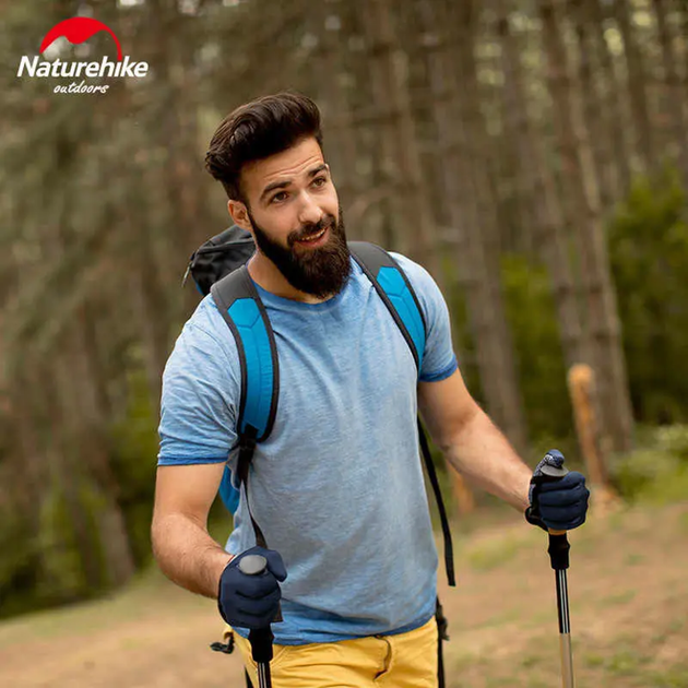 Перчатки нескользкие трикотажные Naturehike NH21FS035, размер L, серые - изображение 2